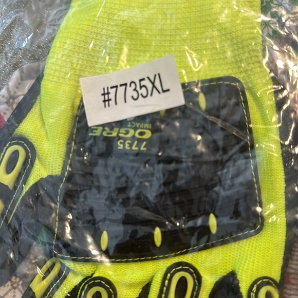 🦺🧤🥽4/$22 Bundle OGRE Cordova 7735 HiVis Impact Gloves w/Nitrile Palm in Lime. XL - Picture 4 of 4